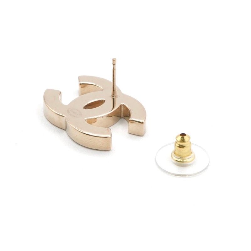 Chanel Earrings Gold Pink Black Heremark — view 5