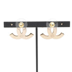 Chanel Earrings Gold Pink Black Heremark — view 9