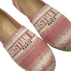 Christian Dior Granville Flat Shoes Fabric Pink Espadrilles — view 9