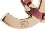 Chanel Earrings Gold Pink Coco Mark Rhinestone — view 6