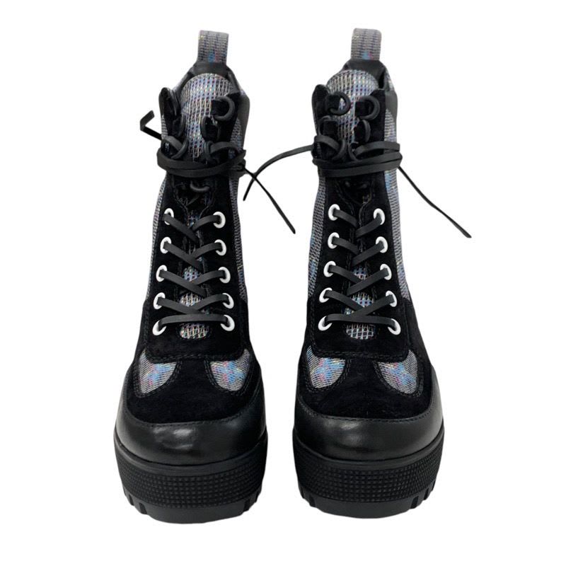 Louis Vuitton Laurie Line Monogram Boots Short Shoes Leather Suede Black — view 2
