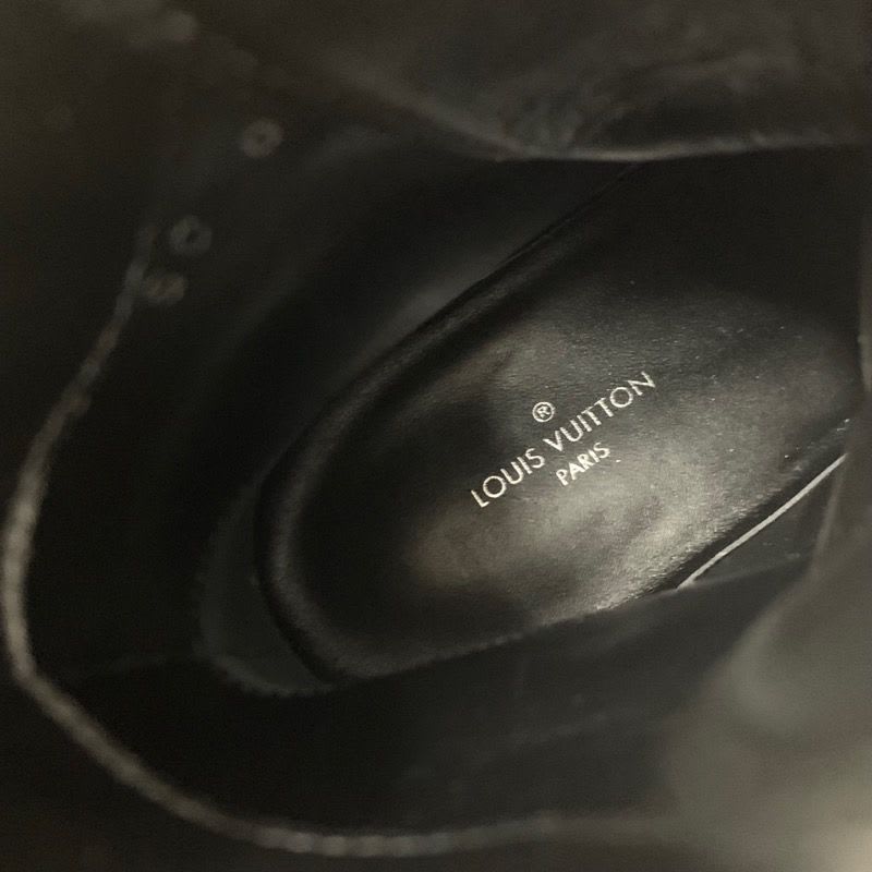 Louis Vuitton Laurie Line Monogram Boots Short Shoes Leather Suede Black — view 7