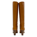 Gucci Boots Long Shoes Leather Brown White Adidas Sideline — view 5