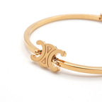 Celine Bracelet Bangle Cuff Gold Articulated Triomphe — view 4