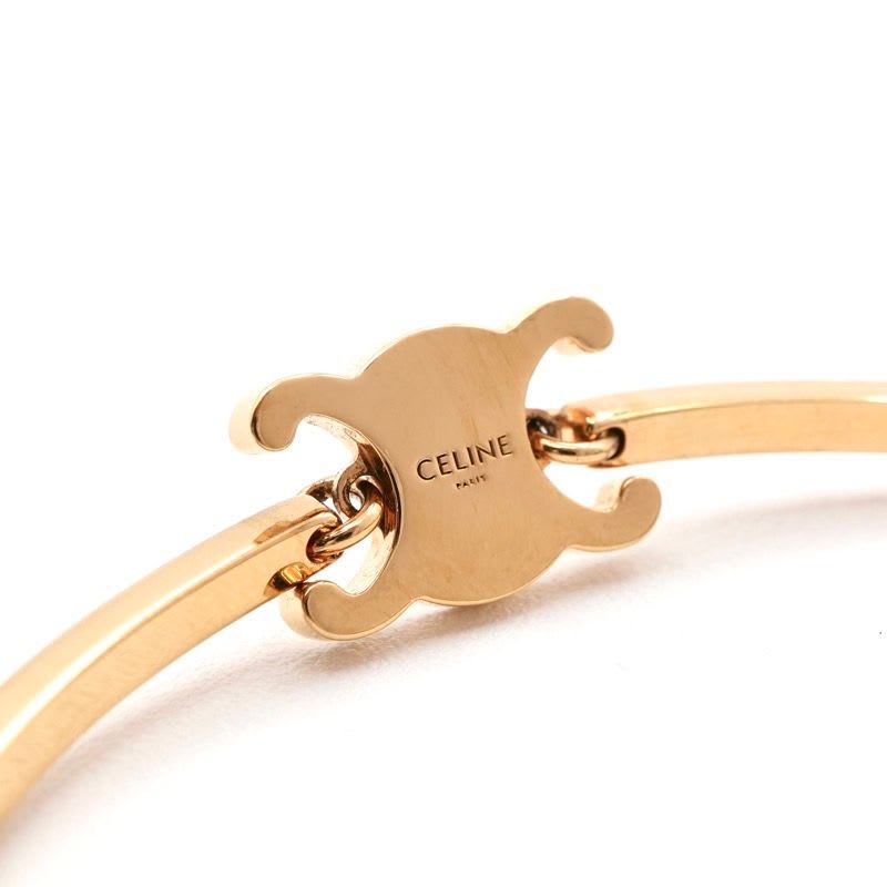 Celine Bracelet Bangle Cuff Gold Articulated Triomphe — view 7