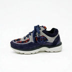 Chanel Sneakers Shoes Suede Fabric Navy Multicolor Coco Mark Tweed — view 3