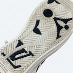 Louis Vuitton Charlie Line Monogram Sneakers Shoes Leather Fabric White Black — view 8