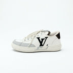 Louis Vuitton Charlie Line Monogram Sneakers Shoes Leather Fabric White Black — view 3