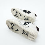 Louis Vuitton Charlie Line Monogram Sneakers Shoes Leather Fabric White Black — view 6
