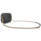Chanel Shoulder Bag Quilted Camera Calf Black Gold Hardware Chain — view 2