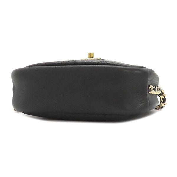 Chanel Shoulder Bag Quilted Camera Calf Black Gold Hardware Chain — view 3