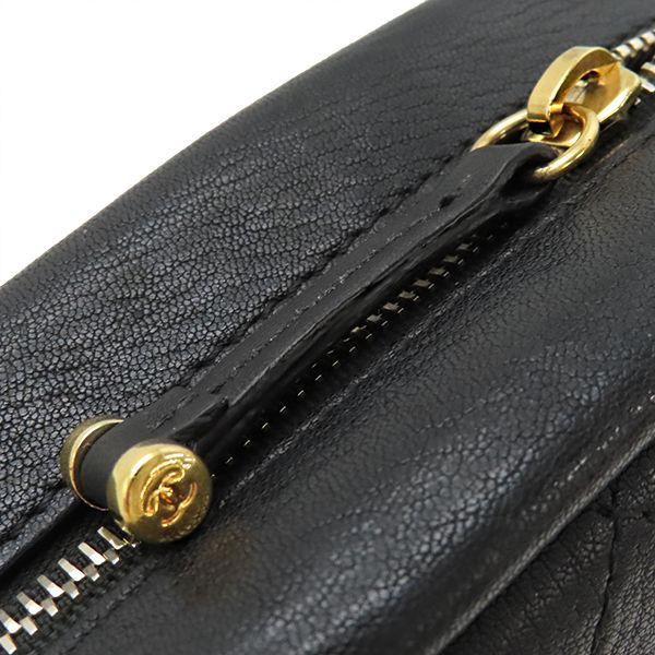 Chanel Shoulder Bag Quilted Camera Calf Black Gold Hardware Chain — view 5