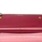 Prada Bifold Long Wallet Pink 1 Mh132 Leather Viteromove — view 7