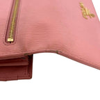 Prada Bifold Long Wallet Pink 1 Mh132 Leather Viteromove — view 8