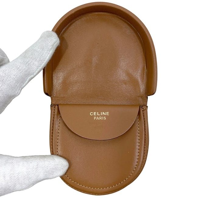 Celine Coin Case Brown Macadam Purse Leather — view 6