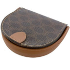 Celine Coin Case Brown Macadam Purse Leather — view 3