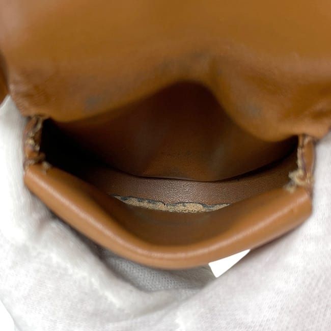 Celine Coin Case Brown Macadam Purse Leather — view 7