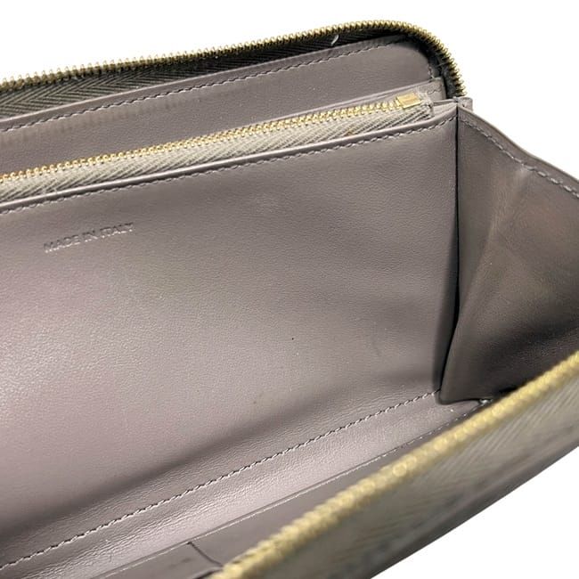Celine Round Zipper Long Wallet Large Zip Gray — view 7