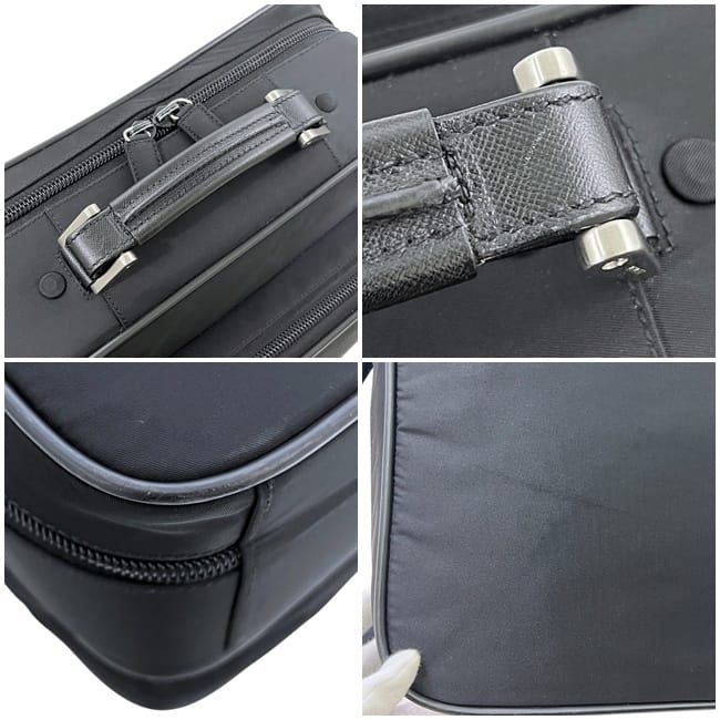 Prada Messenger Bag Briefcase Black Nero Tessuto — view 8