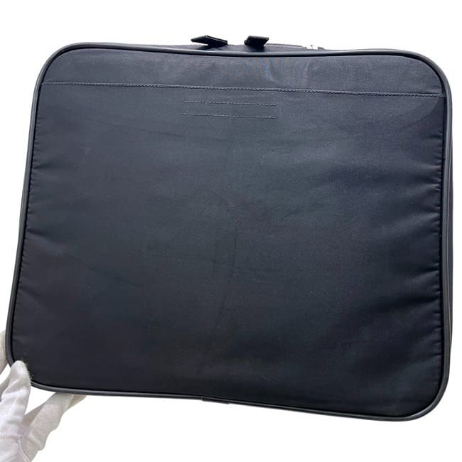 Prada Messenger Bag Briefcase Black Nero Tessuto — view 9