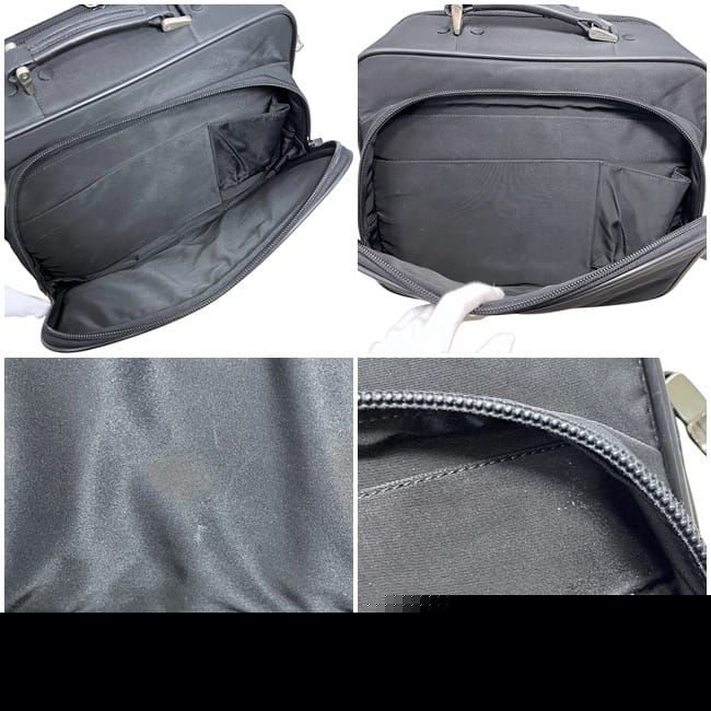 Prada Messenger Bag Briefcase Black Nero Tessuto — view 6