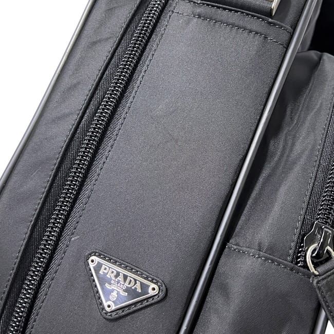 Prada Messenger Bag Briefcase Black Nero Tessuto — view 2