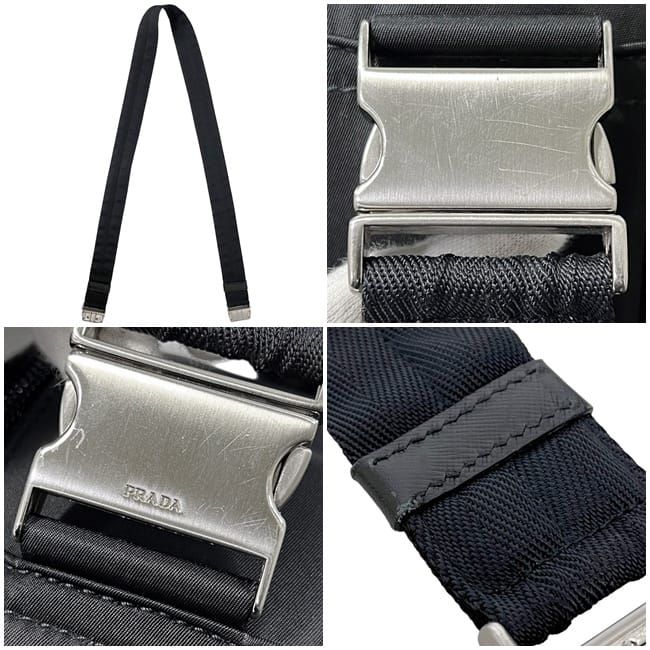 Prada Messenger Bag Briefcase Black Nero Tessuto — view 7
