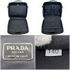Prada Messenger Bag Briefcase Black Nero Tessuto — view 4
