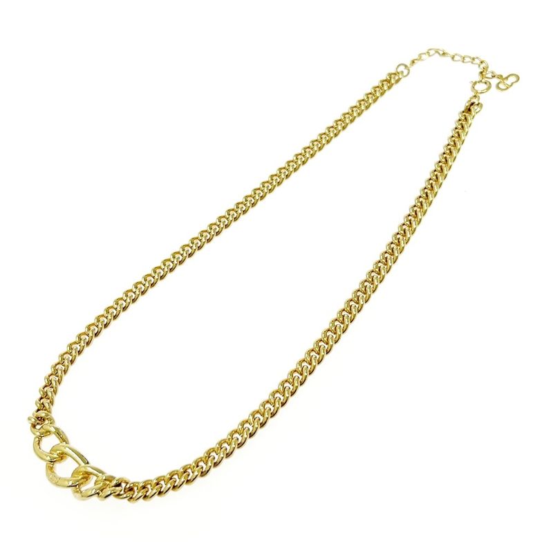 Christian Dior GP Rhinestone Necklace Gold — view 6
