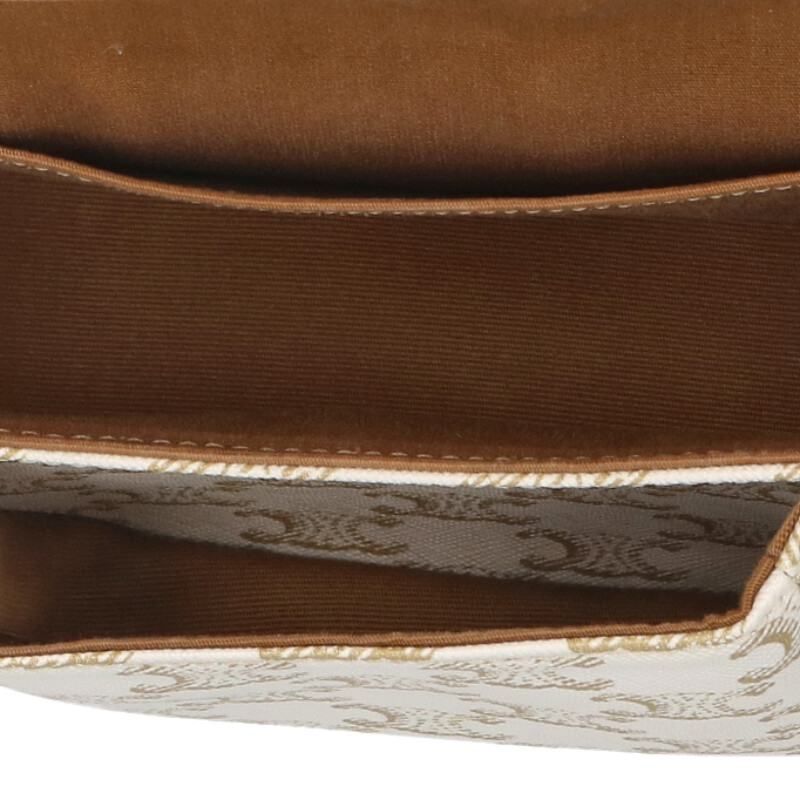Celine Falco Calfskin Triomphe Allover Shoulder Bag — view 3