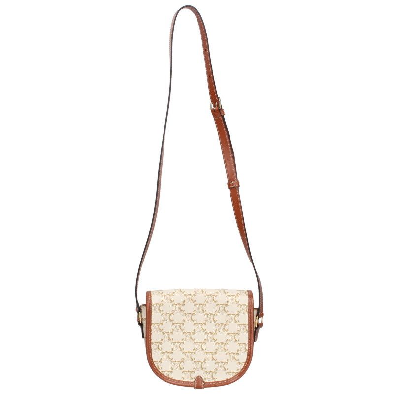 Celine Falco Calfskin Triomphe Allover Shoulder Bag — view 2