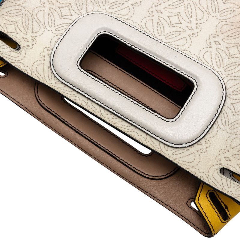 Loewe Anagram Shoulder Bag 2-Way White Multicolor Leather — view 4