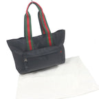 Gucci Nylon Sherry Line Webline Large Logo Tote Bag Black Storage — view 2