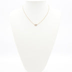 Christian Dior Clair D LUNE Necklace Pendant Choker Gold Logo Rhinestone — view 8