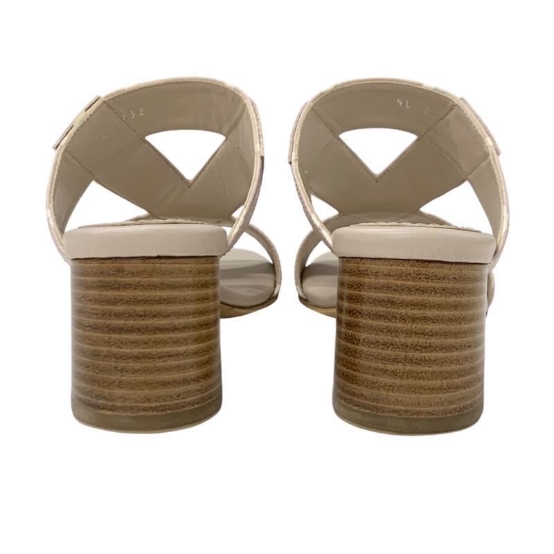 Louis Vuitton Croisier Monogram Sandals Shoes Leather Pink Beige Mules — view 5