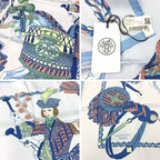 Hermes Scarf Callewash Calle 90 Timpani Player Blue Aq5852 — view 3