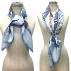 Hermes Scarf Callewash Calle 90 Timpani Player Blue Aq5852 — view 2