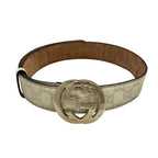 Gucci Interlocking Ivory Belt