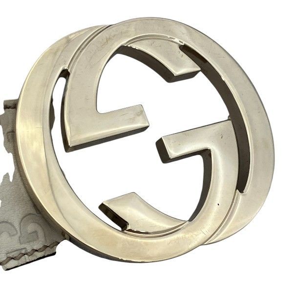 Gucci Interlocking Ivory Belt — view 5
