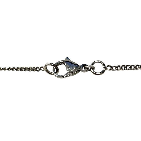 Chanel Silver CC Logo Stone Lame Reversible Necklace — view 2