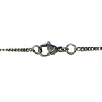 Chanel Silver CC Logo Stone Lame Reversible Necklace — view 2