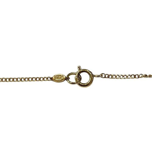 Chanel Gold CC Logo Rhinestone Necklace — view 2