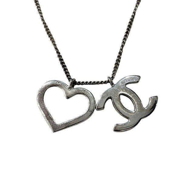Chanel Silver CC Logo Necklace