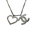 Chanel Silver CC Logo Necklace