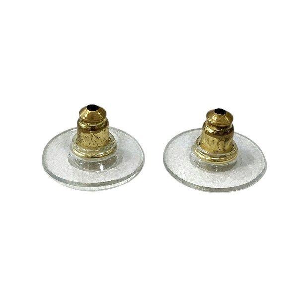 Chanel Gold Black CC Logo Square Earrings — view 4