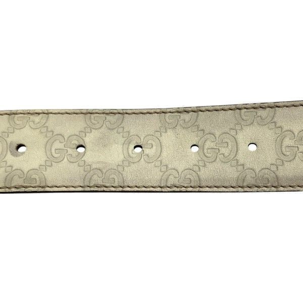 Gucci Interlocking Ivory Belt — view 6