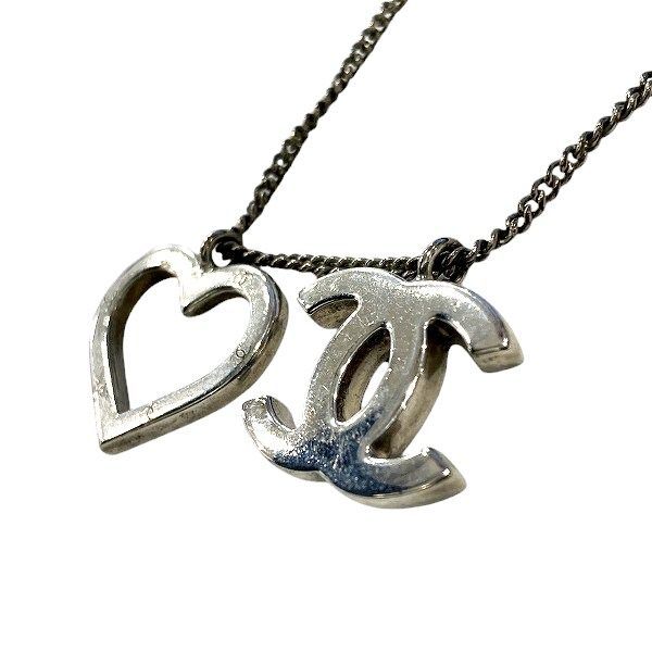 Chanel Silver CC Logo Necklace — view 7