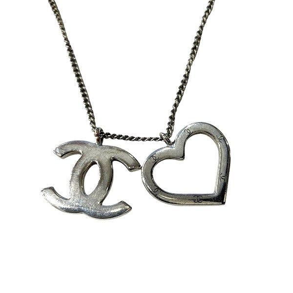 Chanel Silver CC Logo Necklace — view 4