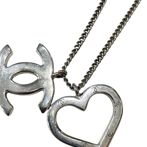 Chanel Silver CC Logo Necklace — view 8