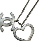 Chanel Silver CC Logo Necklace — view 8